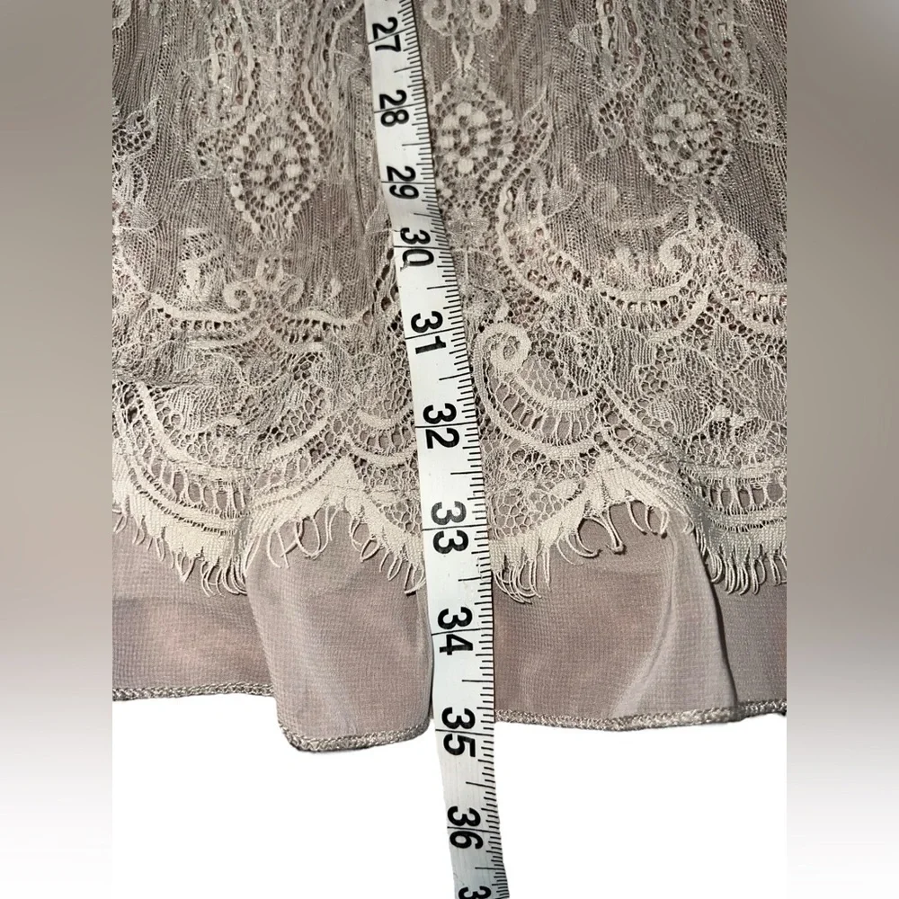 Gimmicks by BKE Rose Pink & Taupe Lace Spaghetti Straps Dress Tunic Women’s XS - Picture 10 of 12